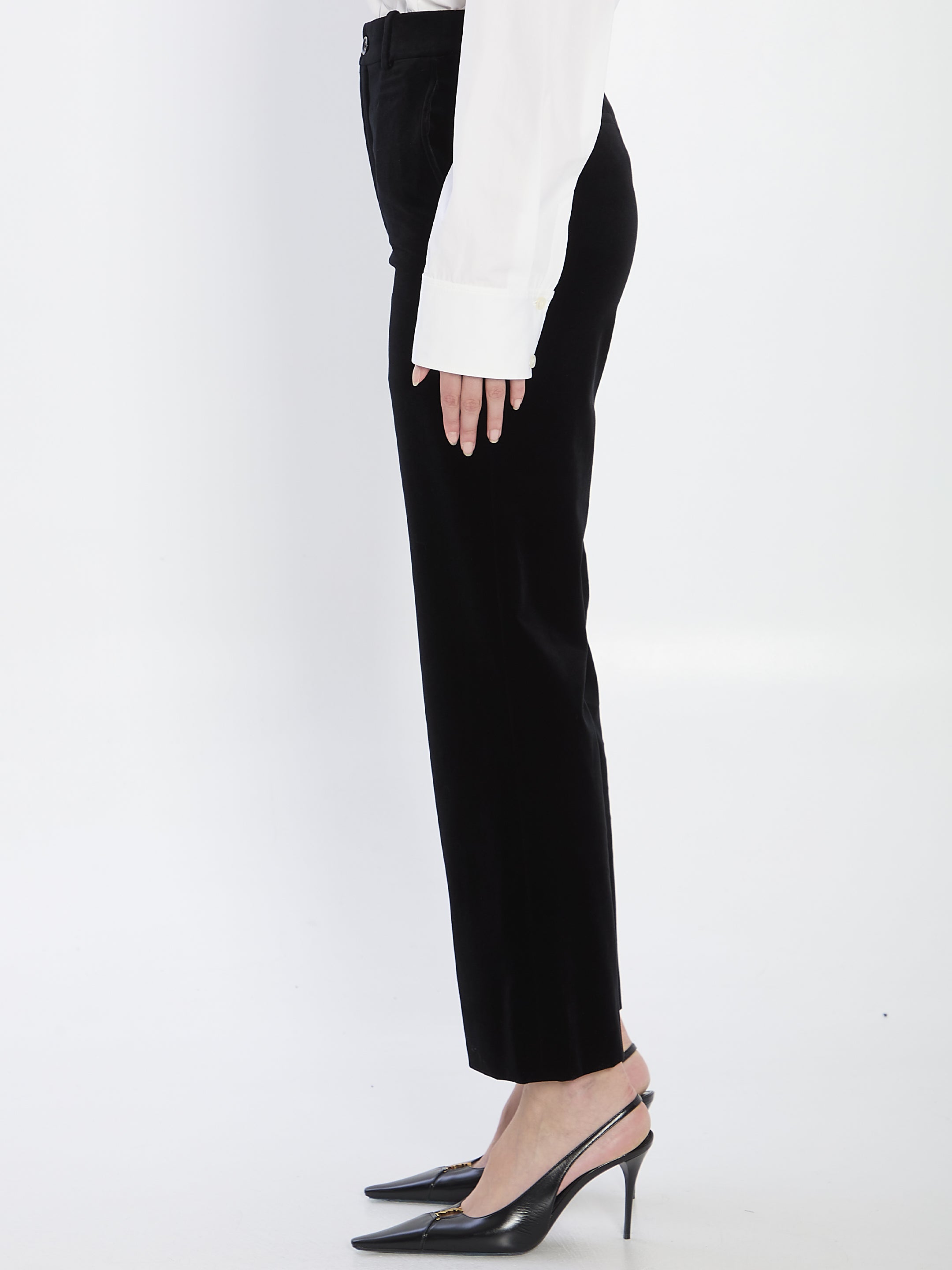 SAINT LAURENT 40 velvet trousers