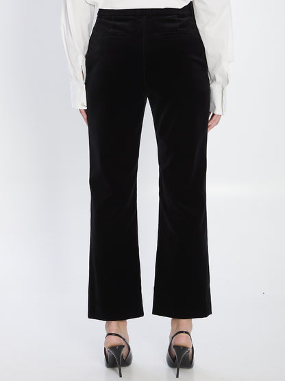 SAINT LAURENT 40 velvet trousers