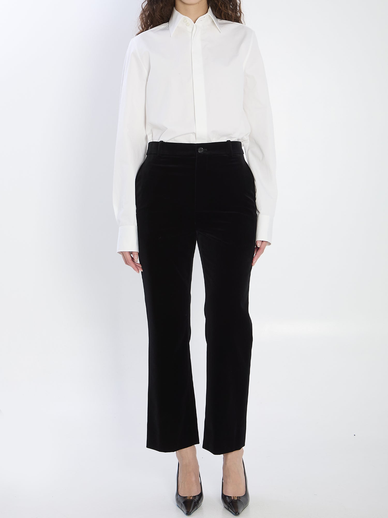SAINT LAURENT 40 velvet trousers