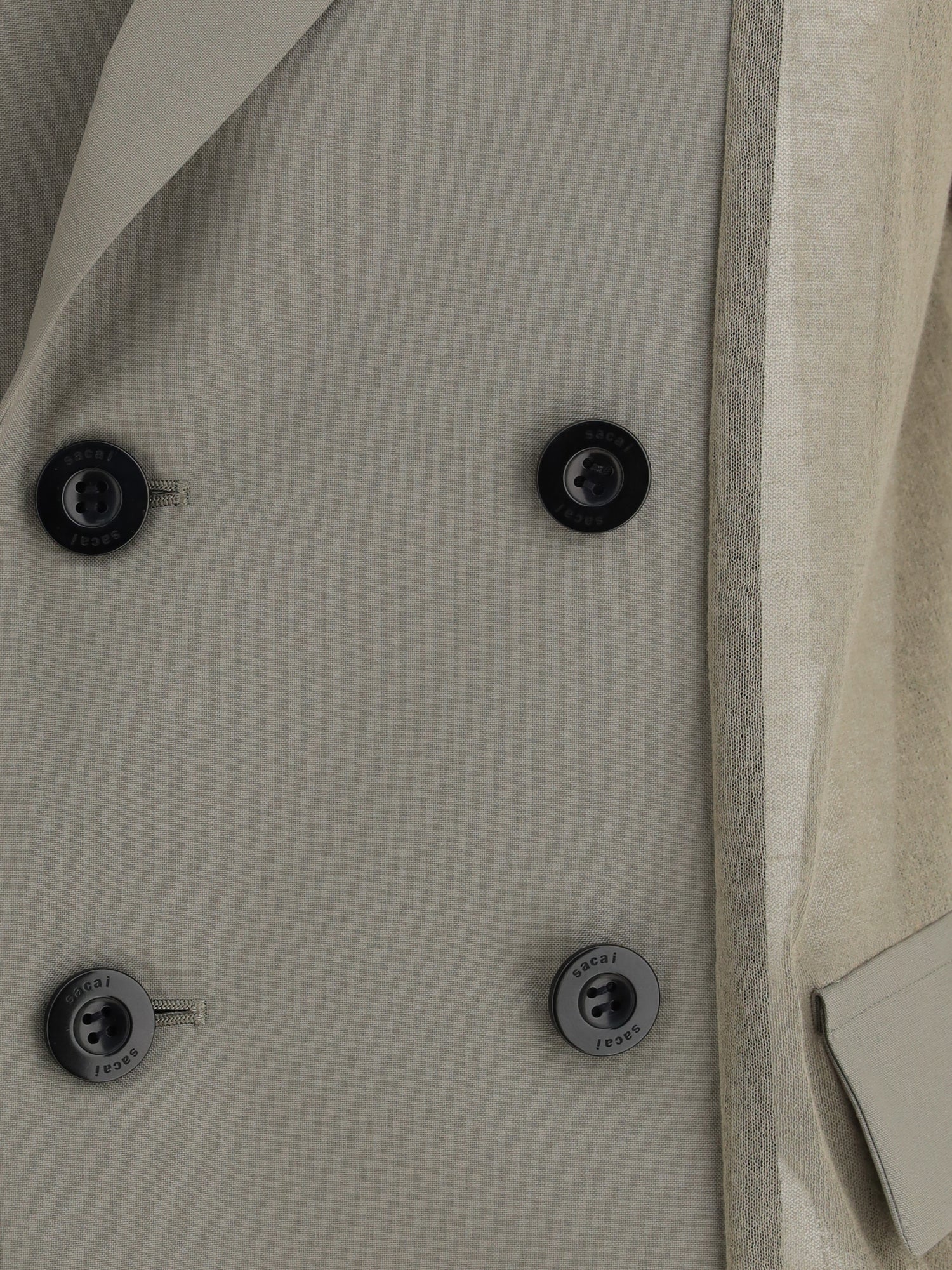 SACAI 3 semi-transparent  blazer jacket