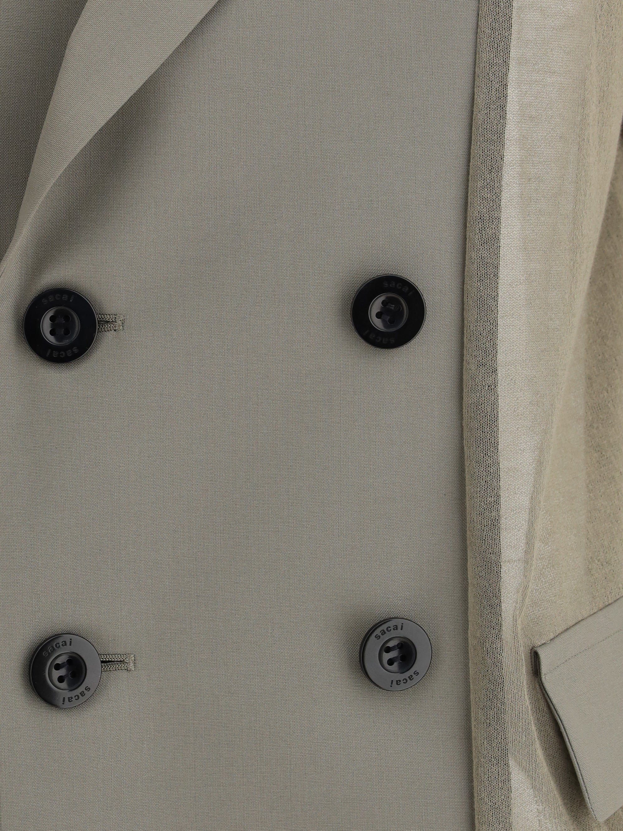 SACAI 3 semi-transparent  blazer jacket