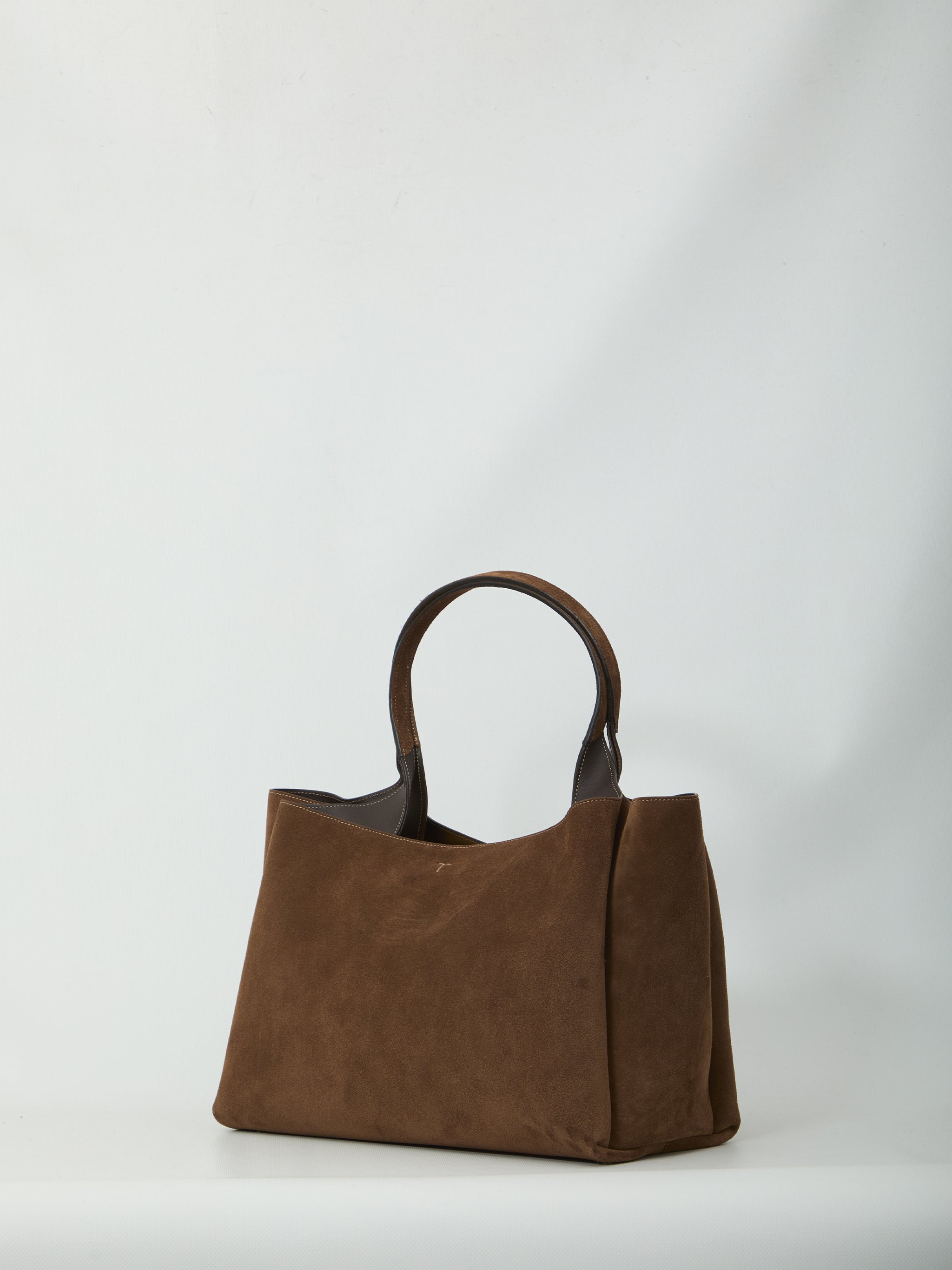 medium suede leather bag