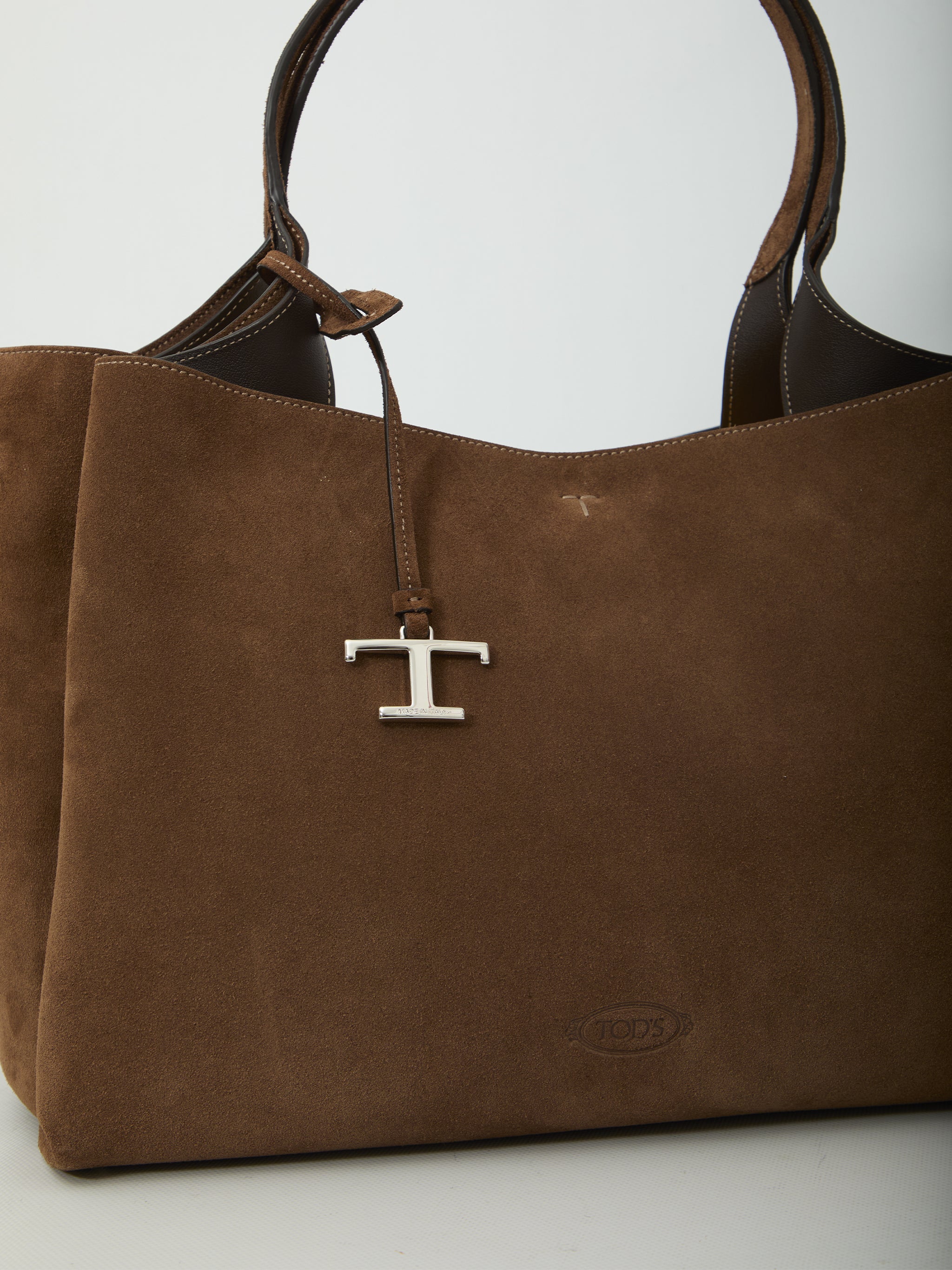 medium suede leather bag
