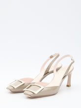 ROGER VIVIER 35 trompette metal slingback pumps 