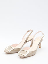 ROGER VIVIER 35 trompette metal slingback pumps 