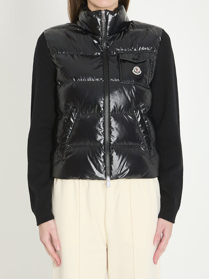 MONCLER S padded wool cardigan