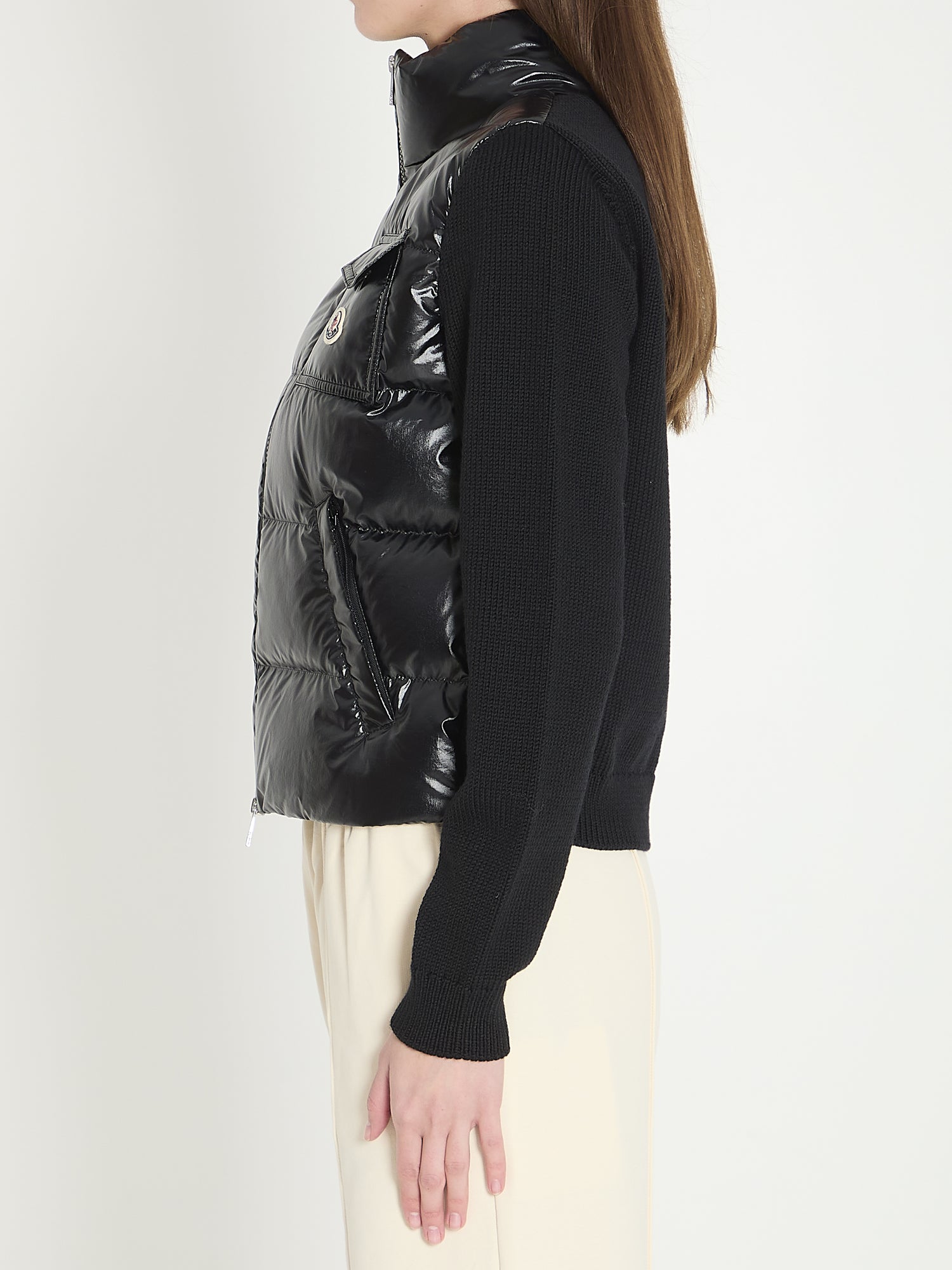 MONCLER S padded wool cardigan