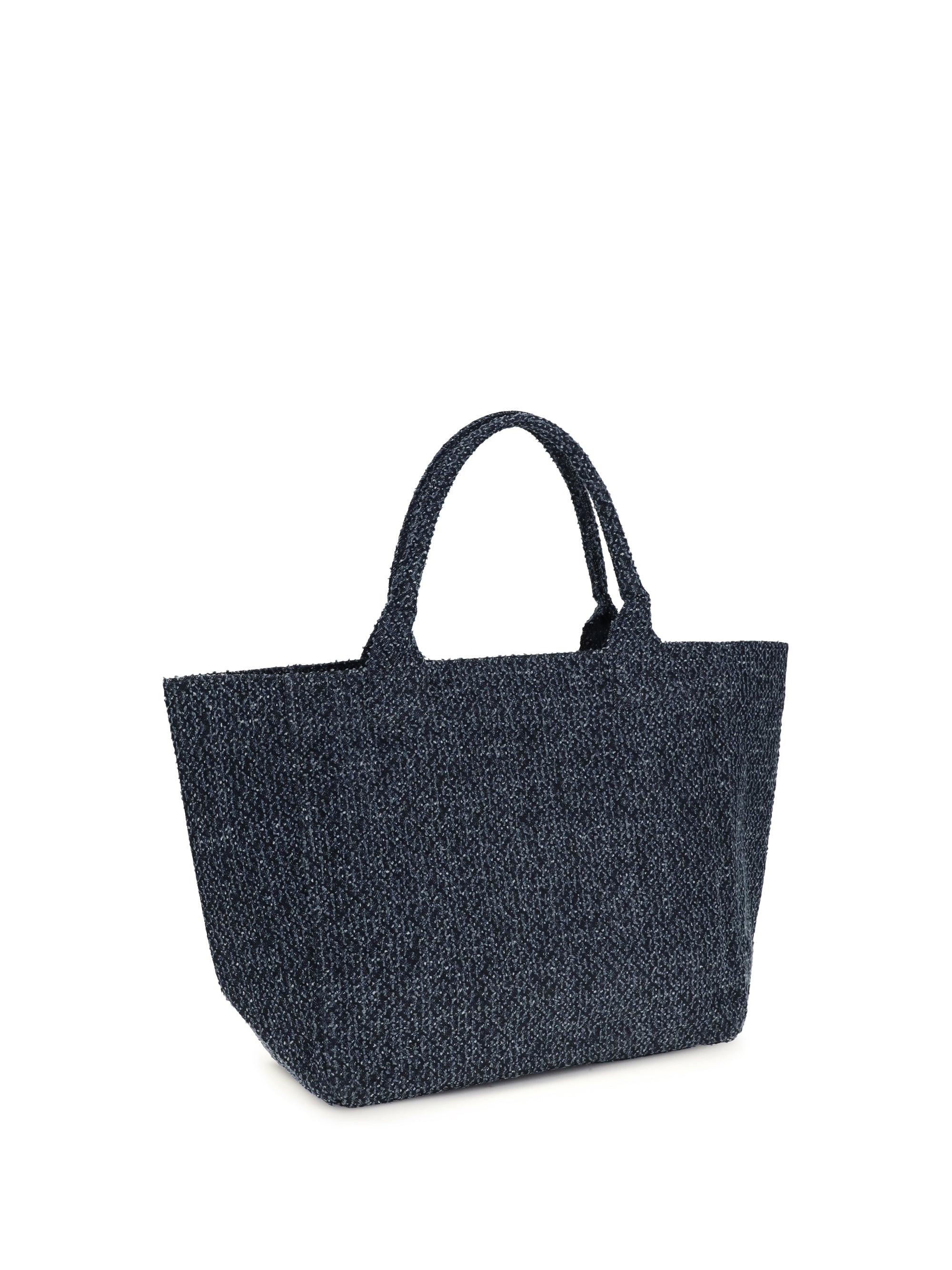 medium denim tote bag with bear