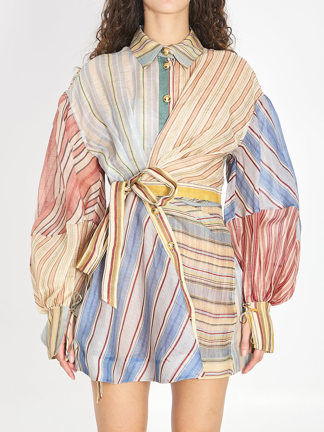 ZIMMERMANN 01 rebellion striped mini dress