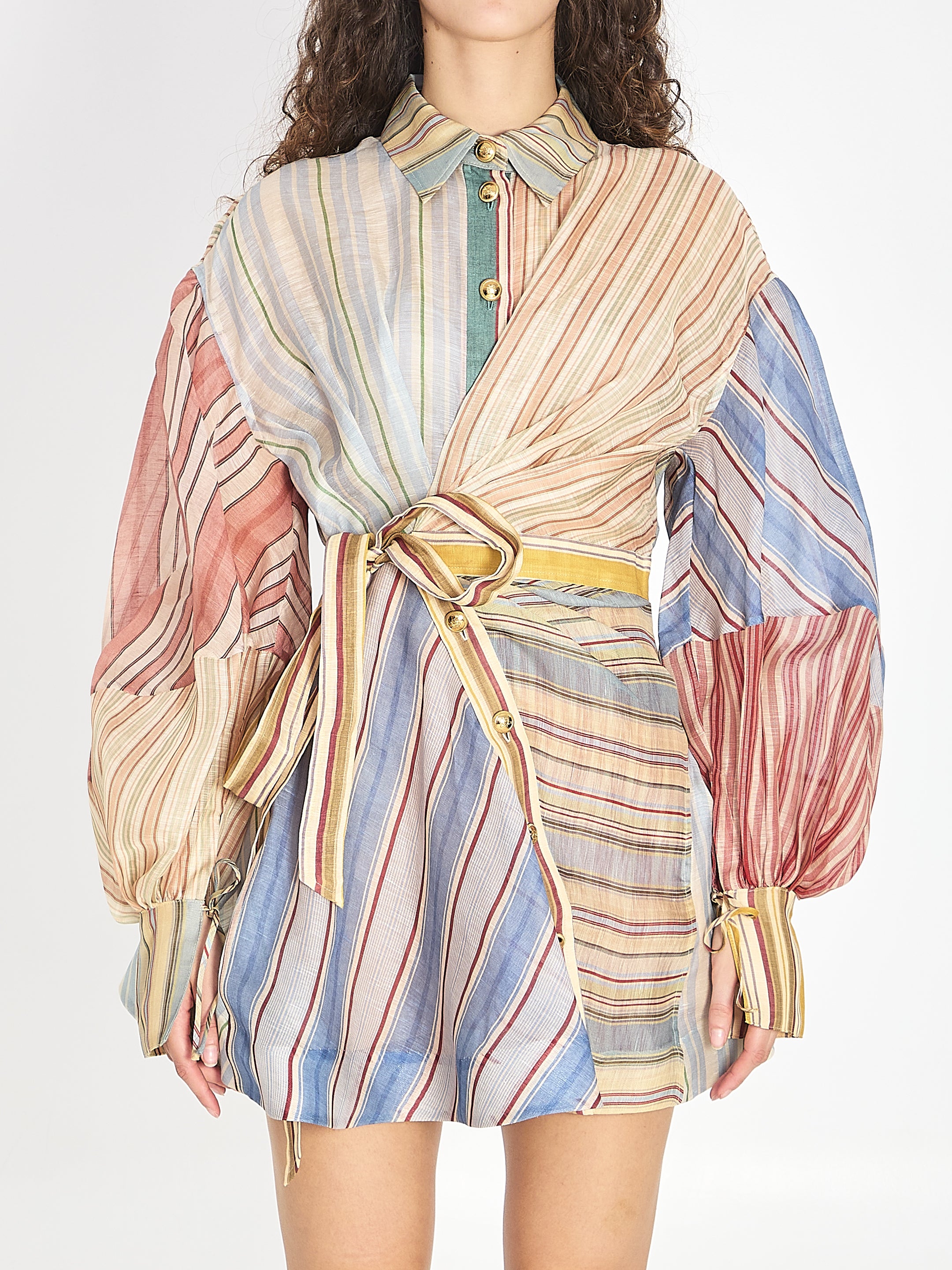 ZIMMERMANN 01 rebellion striped mini dress