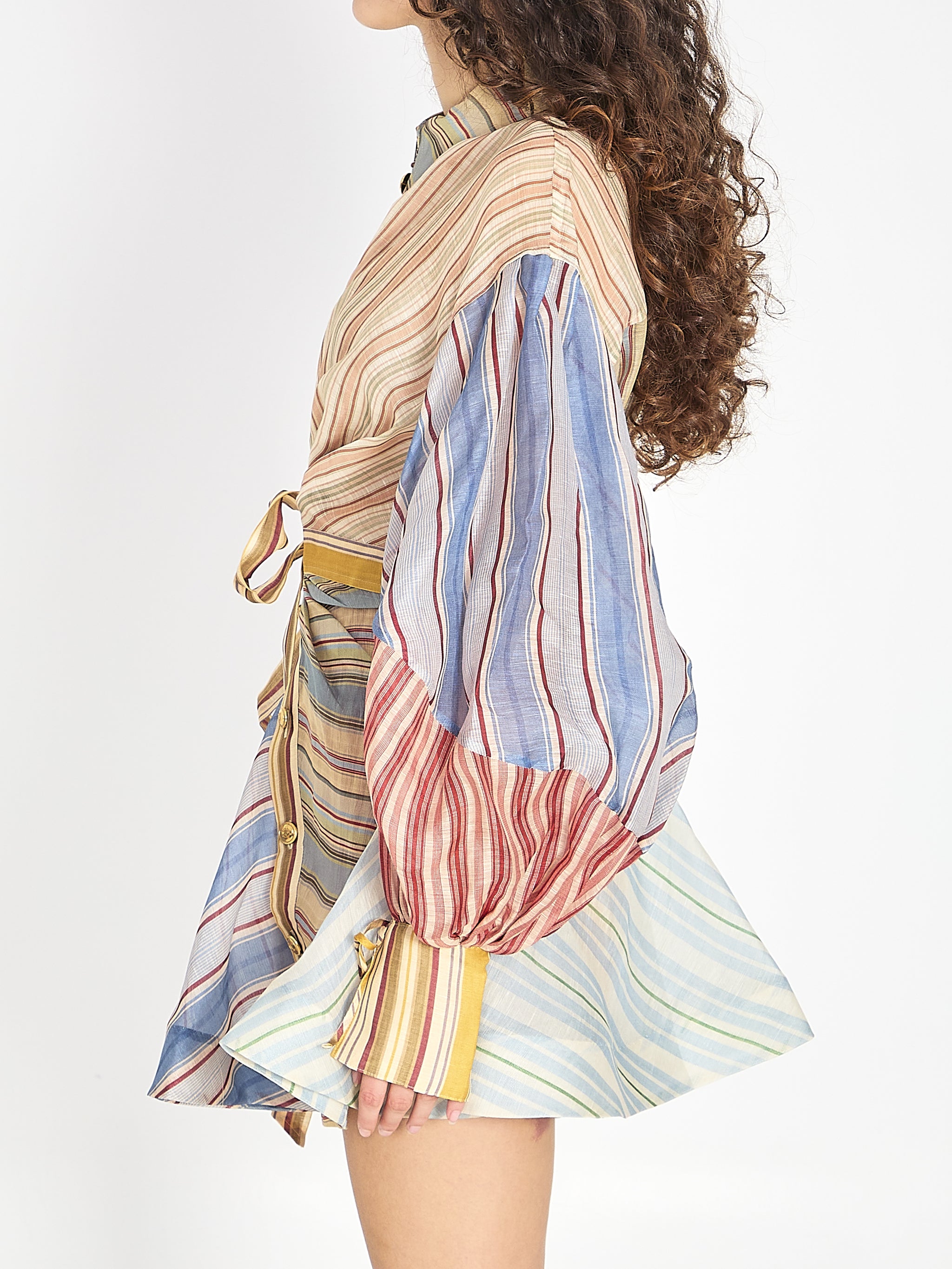 rebellion striped mini dress