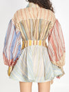 rebellion striped mini dress