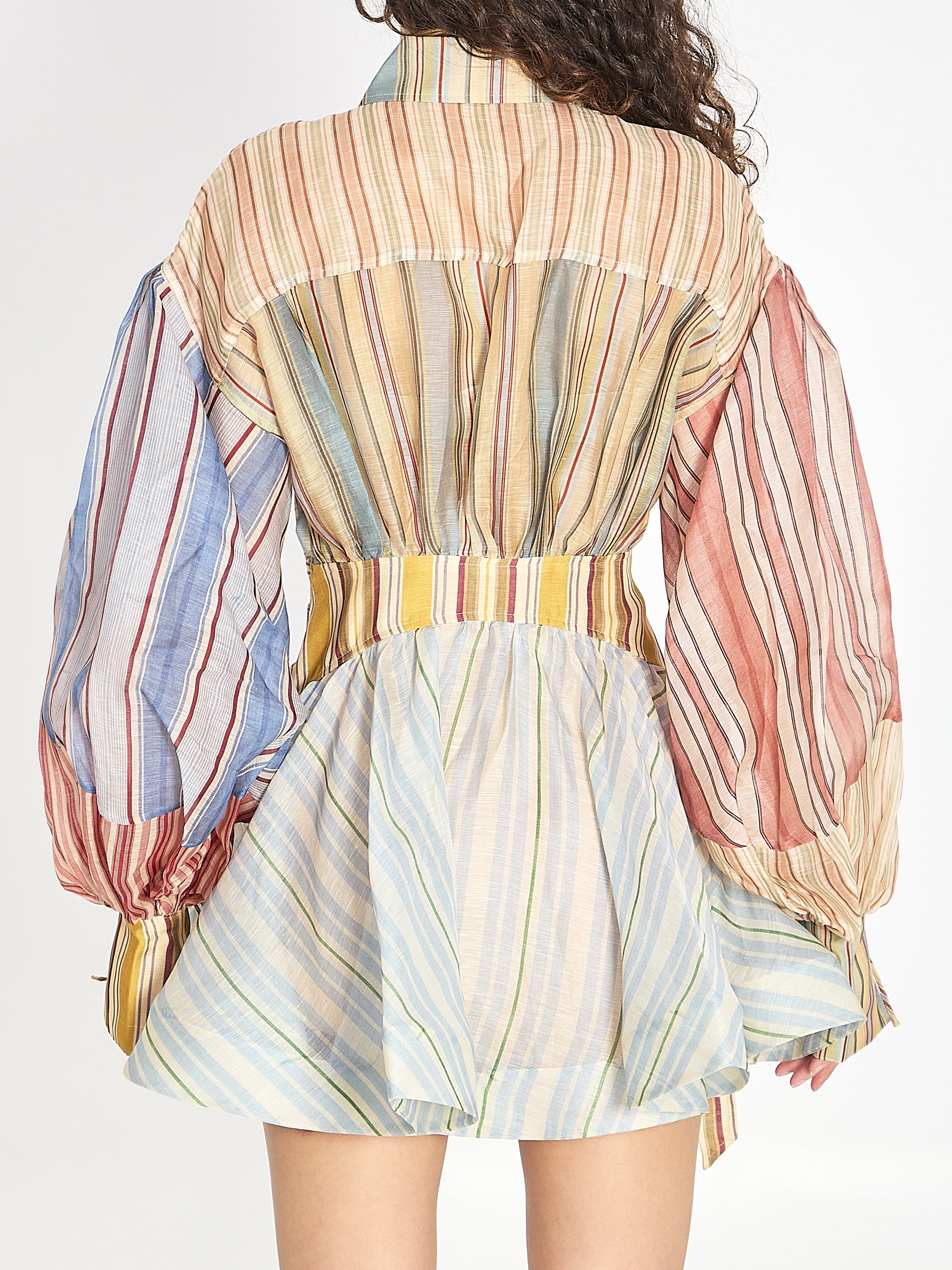 rebellion striped mini dress
