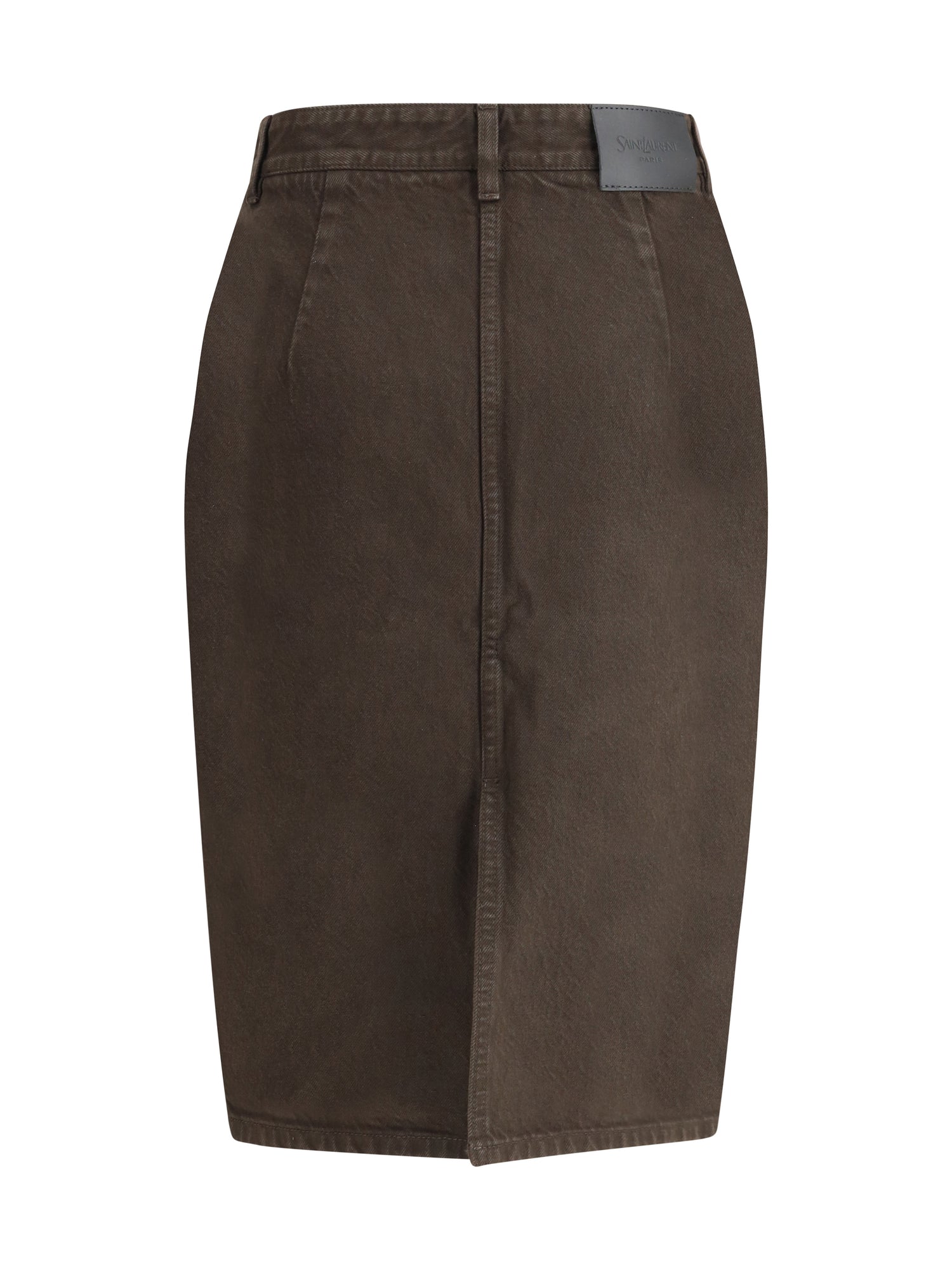 SAINT LAURENT 25 denim pencil skirt