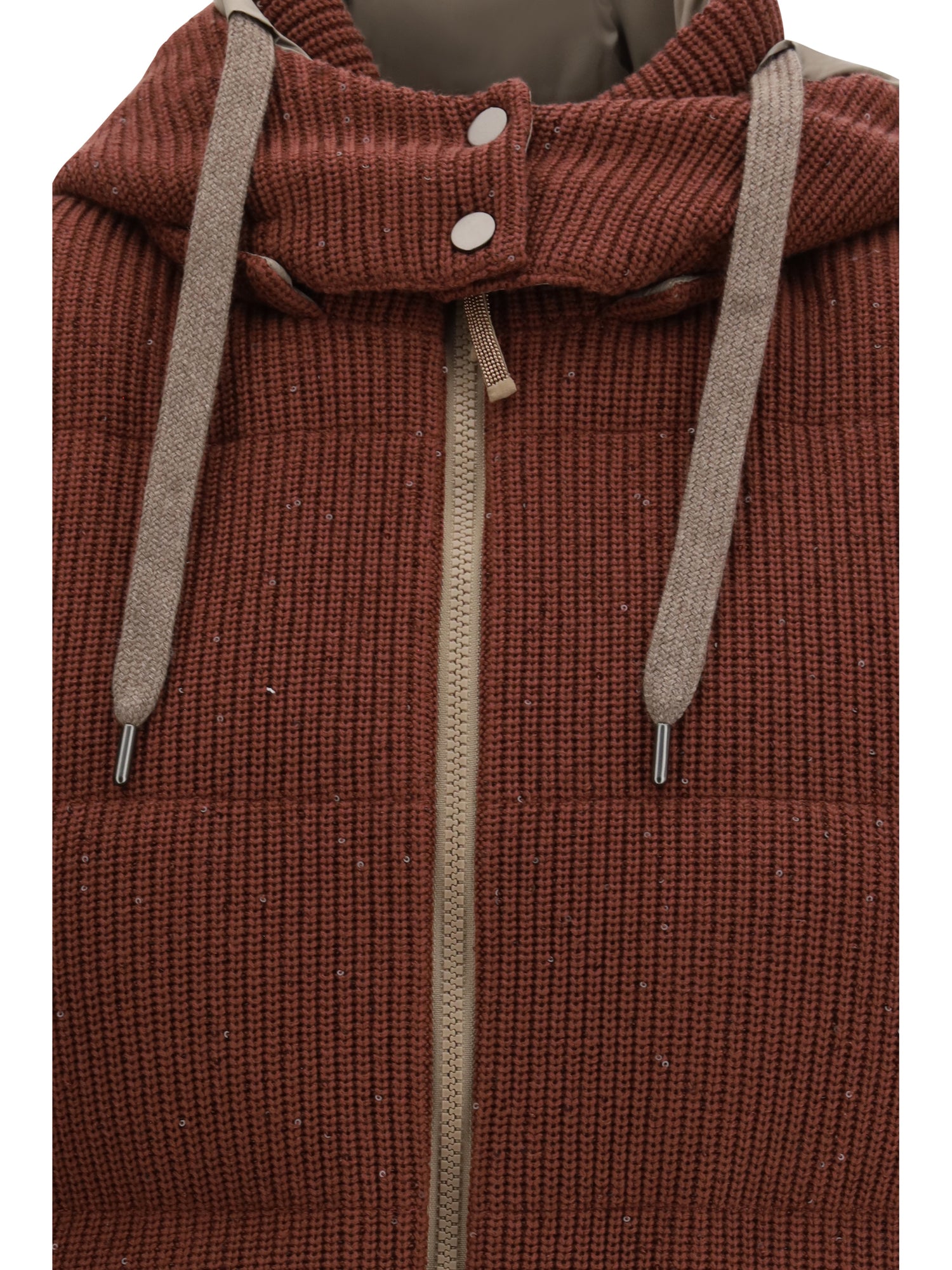 BRUNELLO CUCINELLI 42 hooded down vest