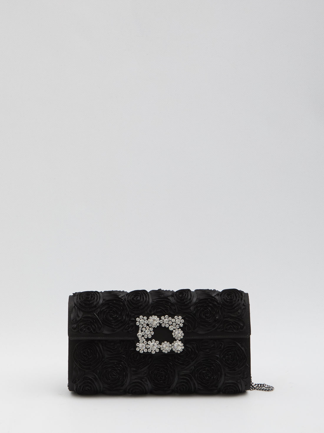ROGER VIVIER OS envelope flap flower buckle clutch