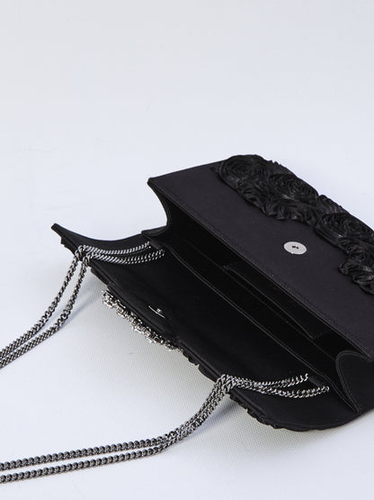 ROGER VIVIER OS envelope flap flower buckle clutch