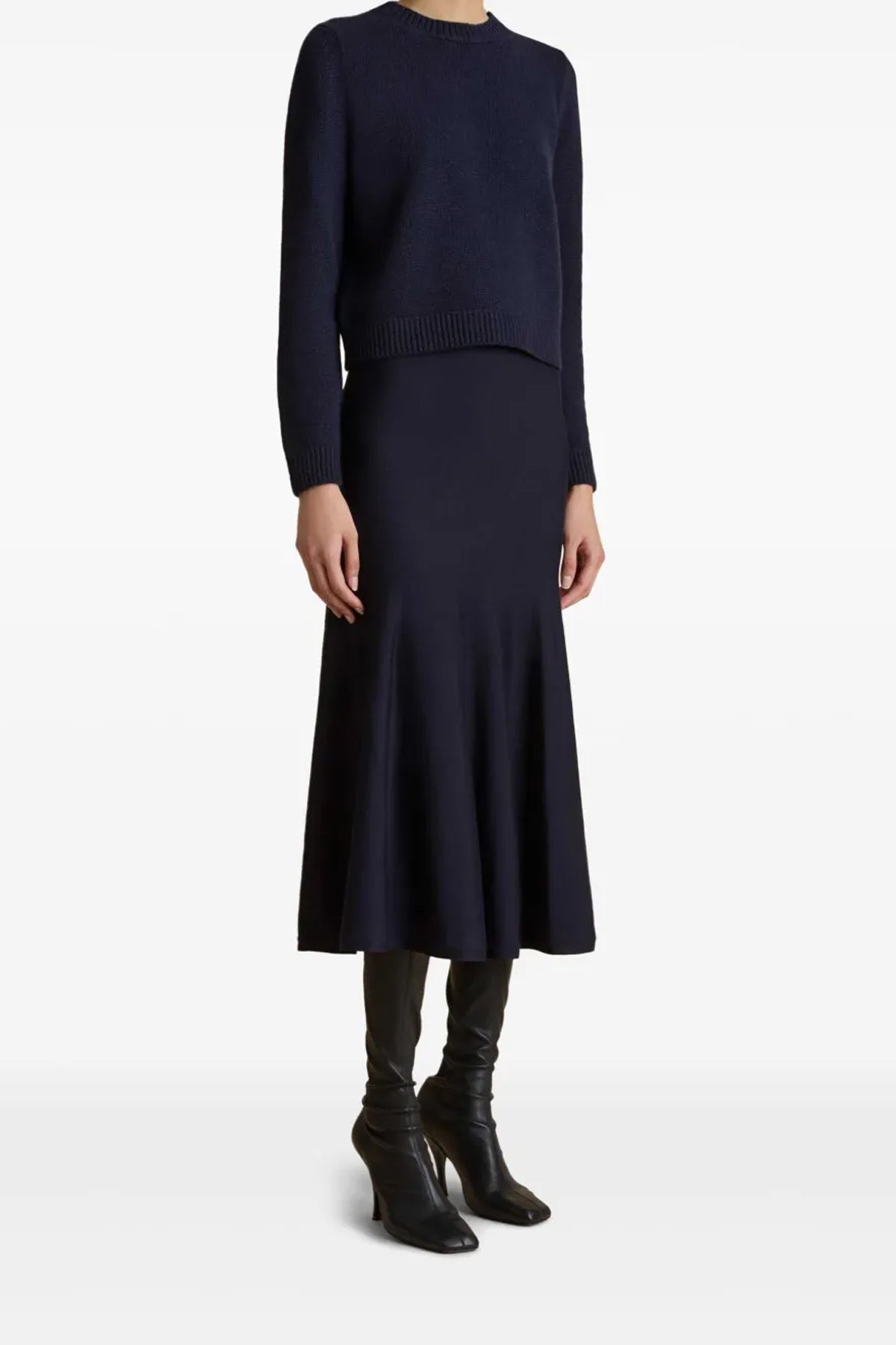 mayu full wool midi skirt