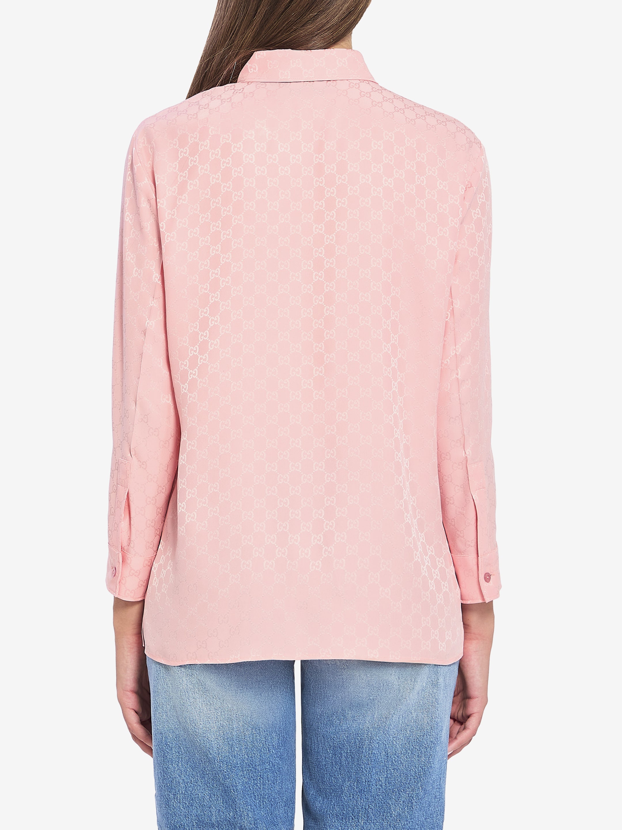 GUCCI 42 gg jacquard silk shirt