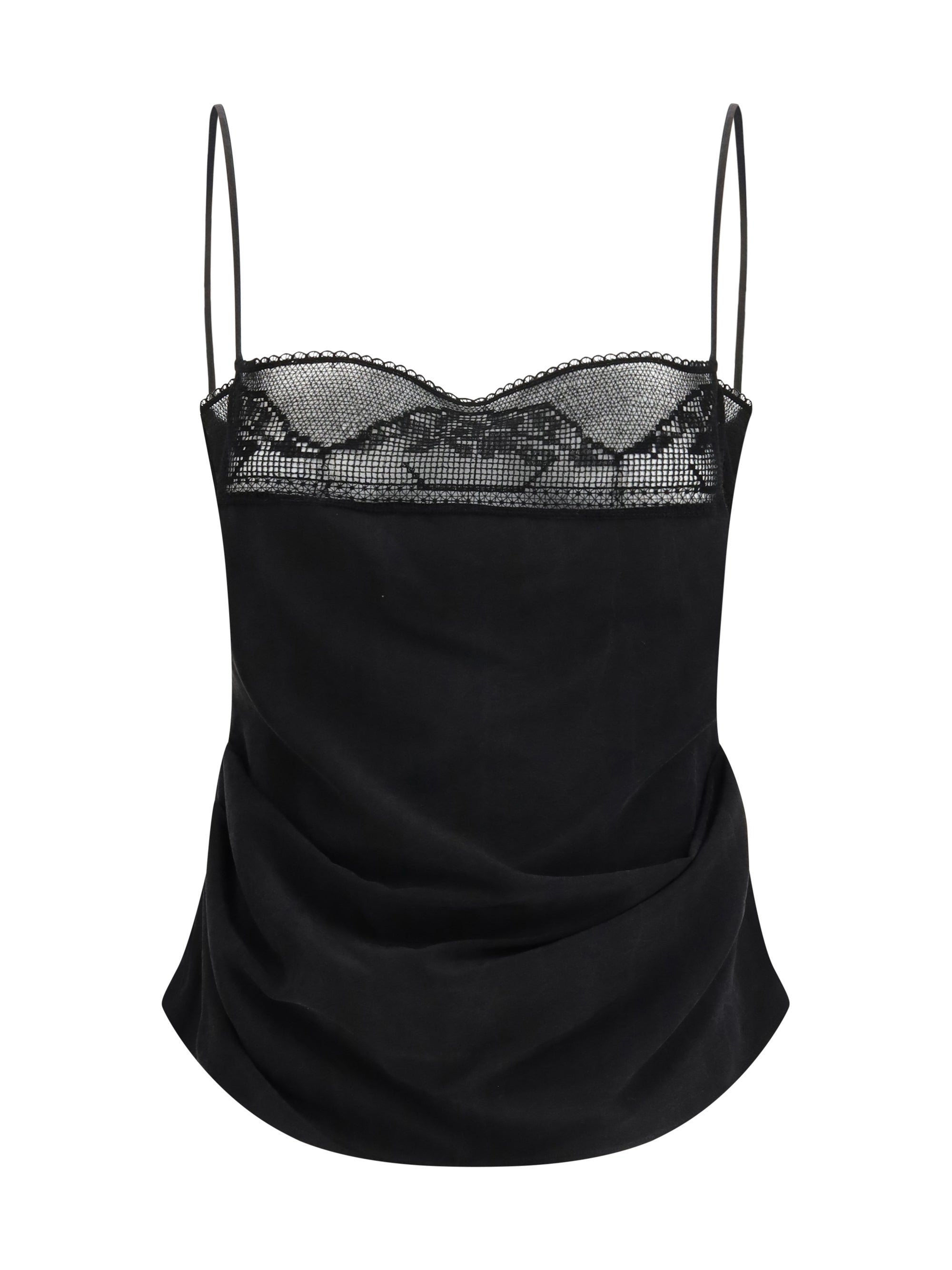 silk draped top