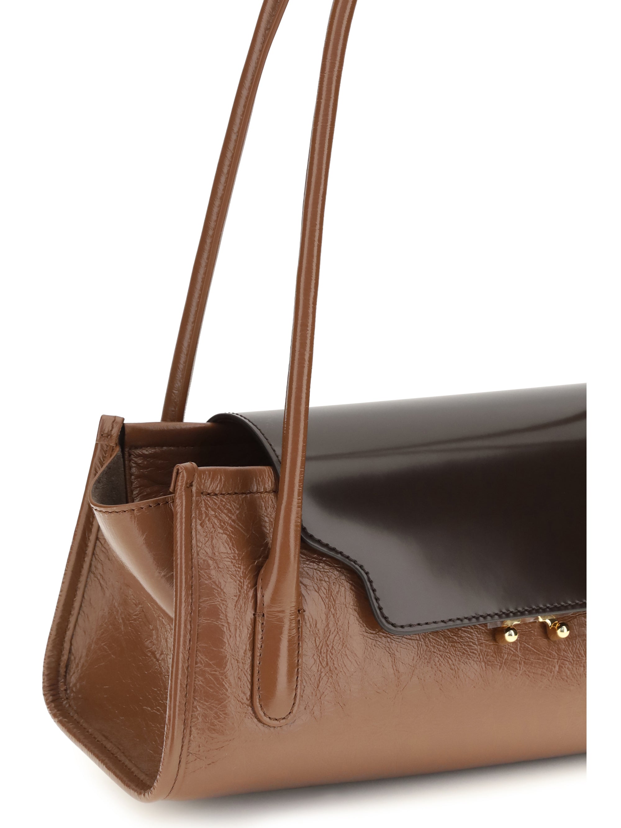 trunkette leather shoulder bag