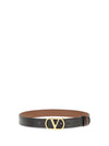 reversible leather belt with the vlogo signature