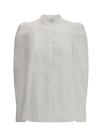 ALEXANDER MCQUEEN 42 white shirt with mandarin collar