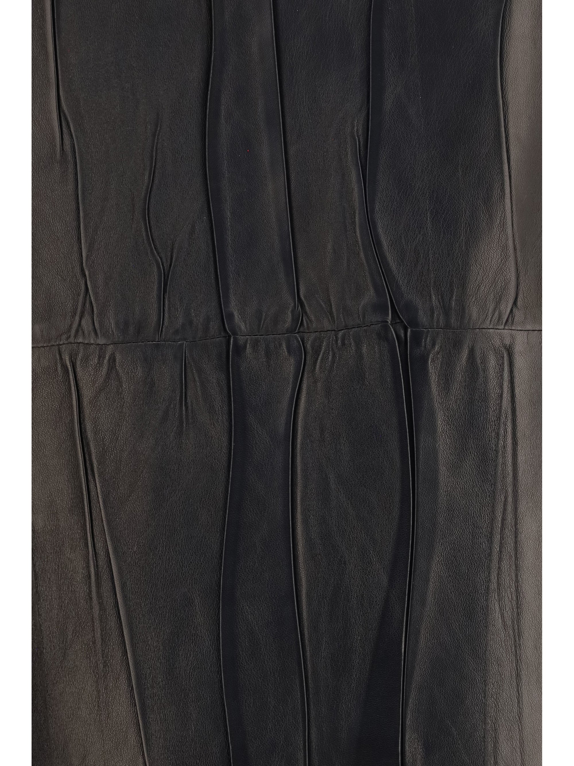 midi leather skirt
