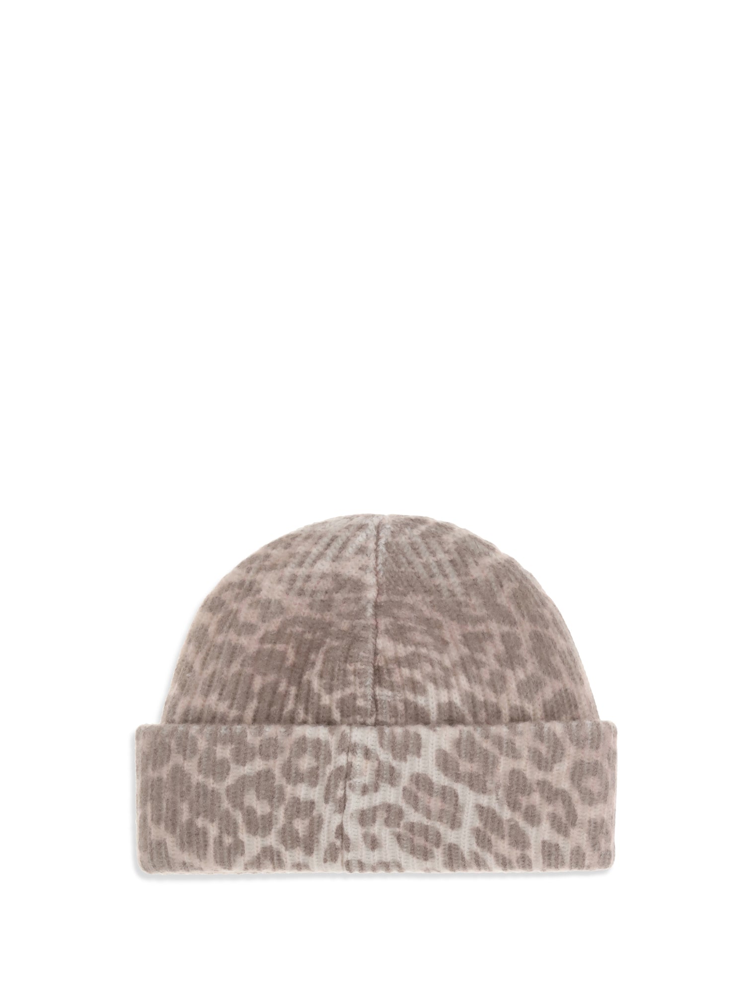 GANNI OS leopard beanie hat