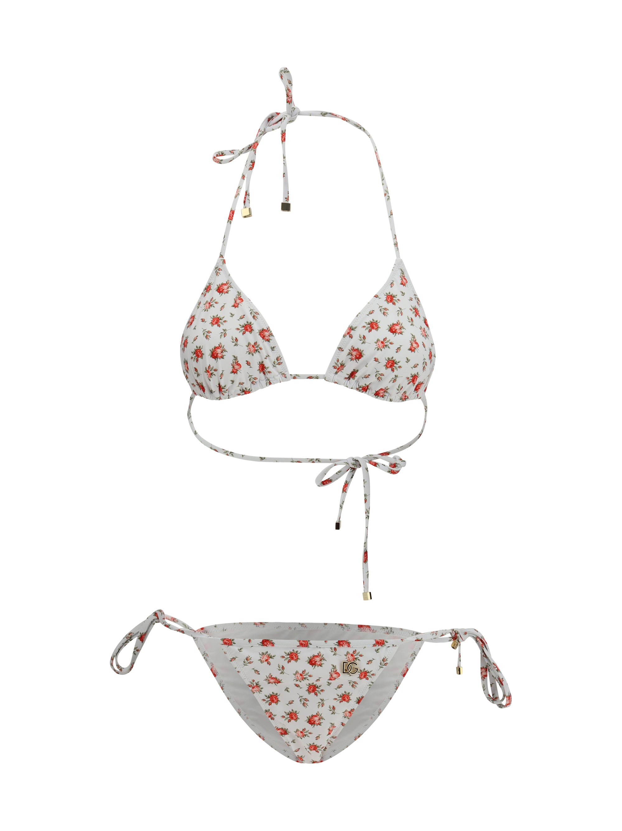 triangle bikini with roselline print