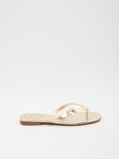 ROGER VIVIER 36 crystal slider sandals