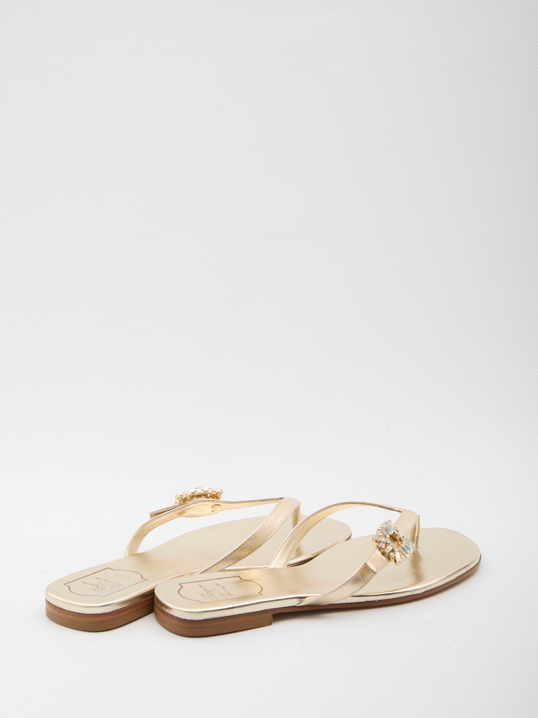 ROGER VIVIER 36 crystal slider sandals