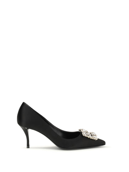 ROGER VIVIER 36 efflorescence satin pumps