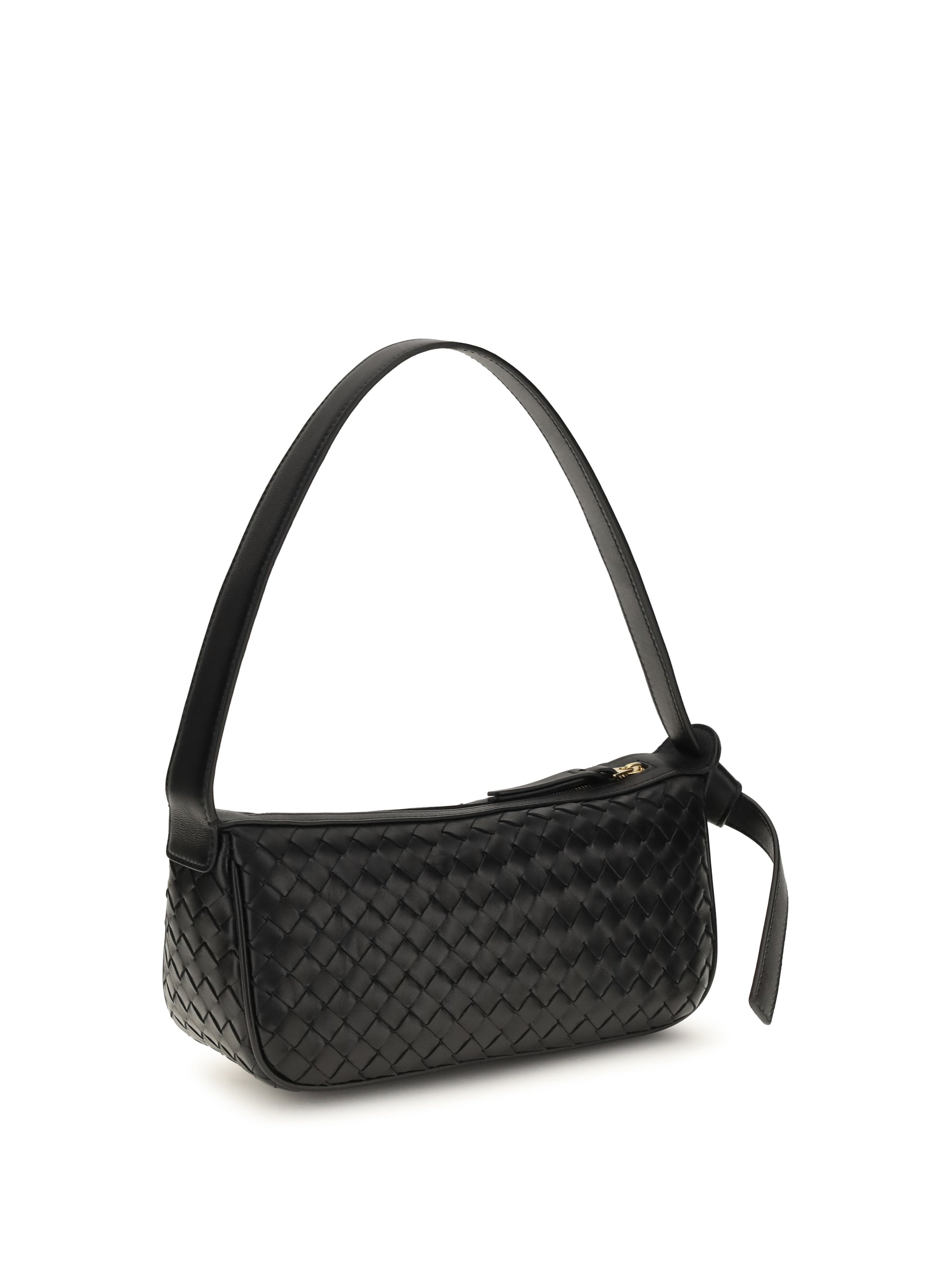 intrecciato leather shoulder bag