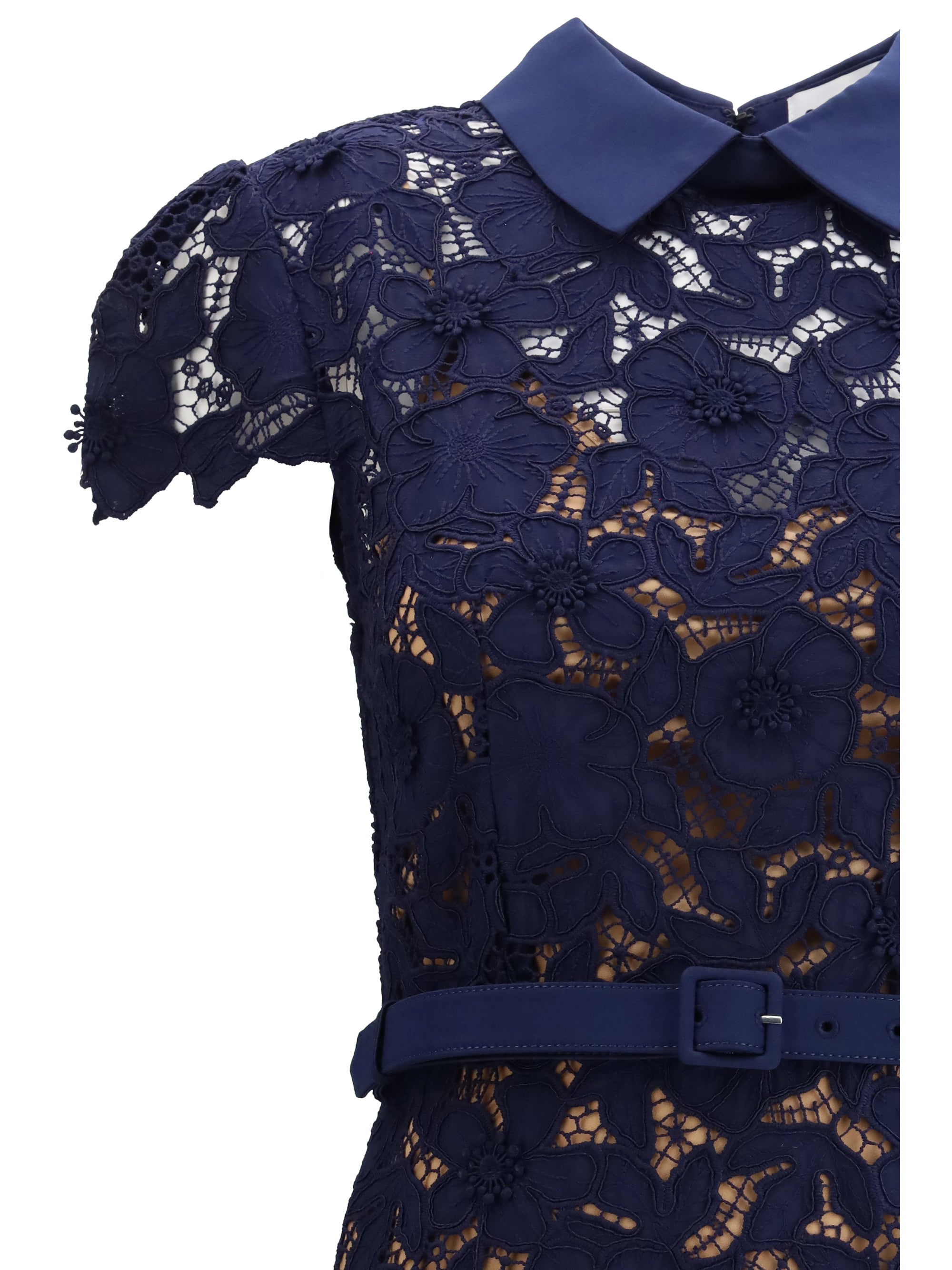 SELF-PORTRAIT 8 guipure lace midi dress