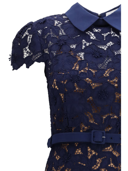 SELF-PORTRAIT 8 guipure lace midi dress