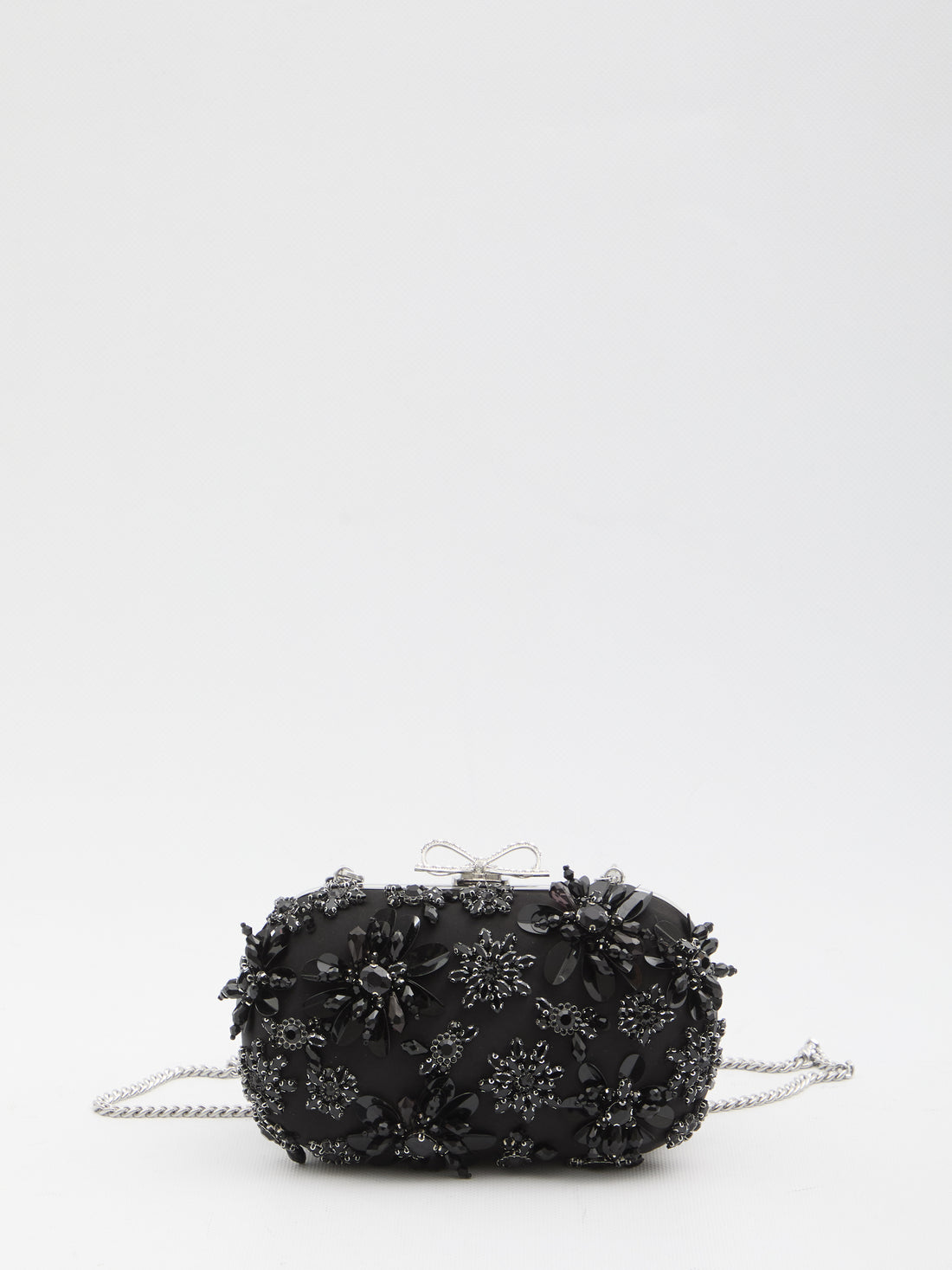 SELF PORTRAIT OS floral crystal clutch bag