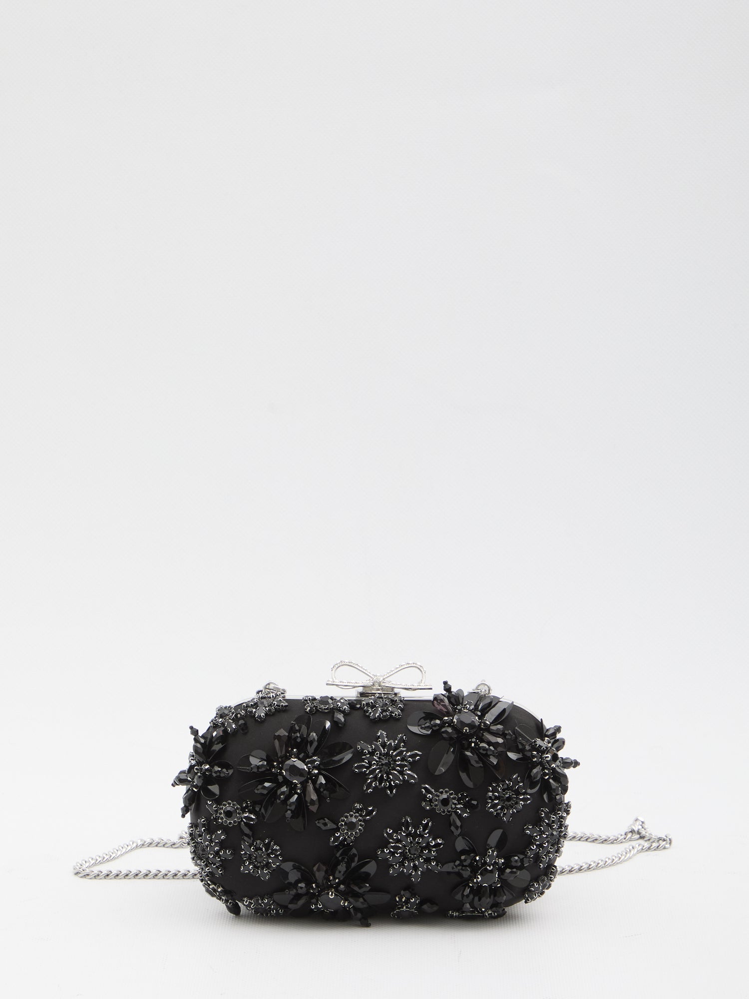 SELF PORTRAIT OS floral crystal clutch bag