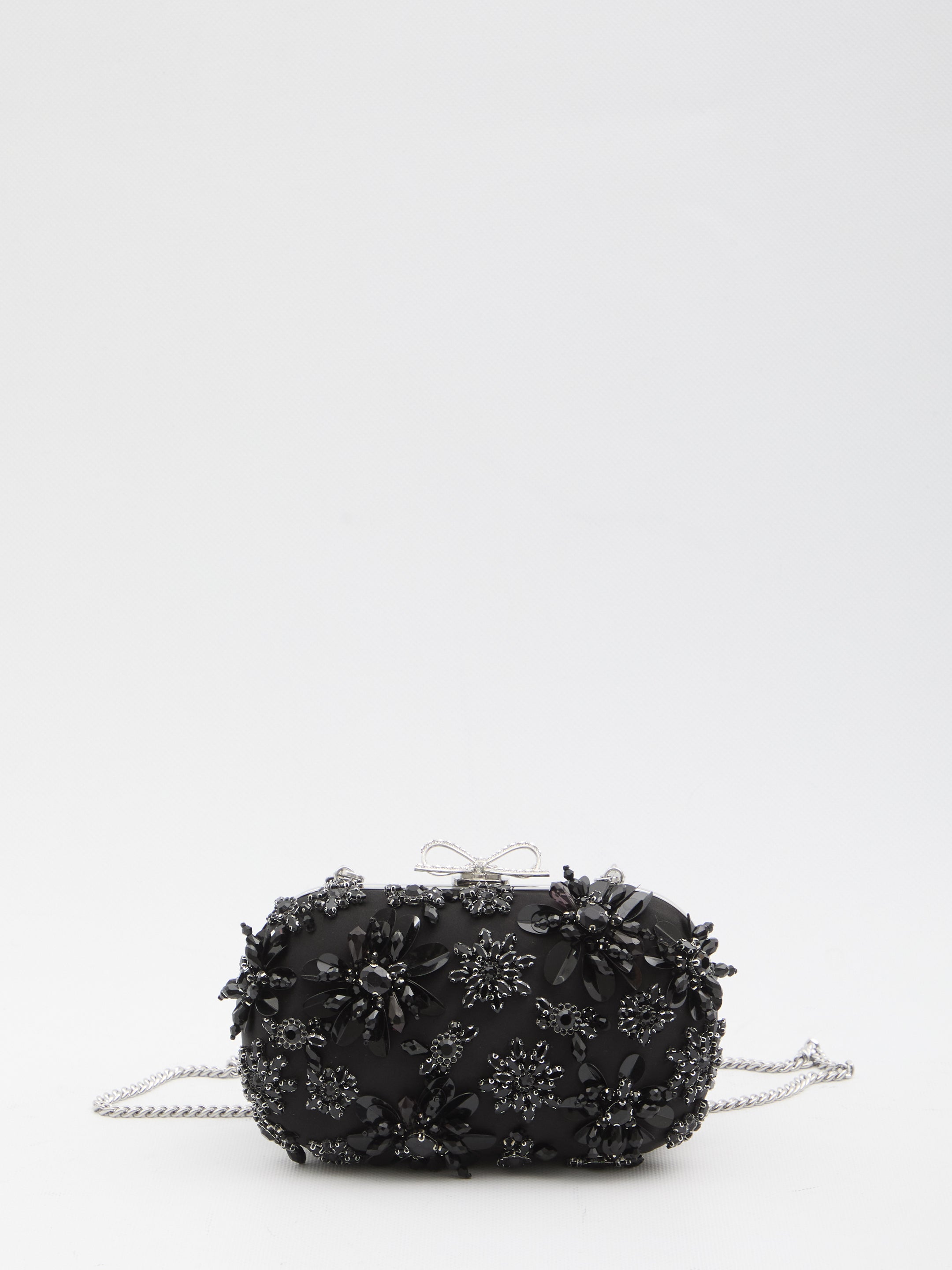 SELF PORTRAIT OS floral crystal clutch bag