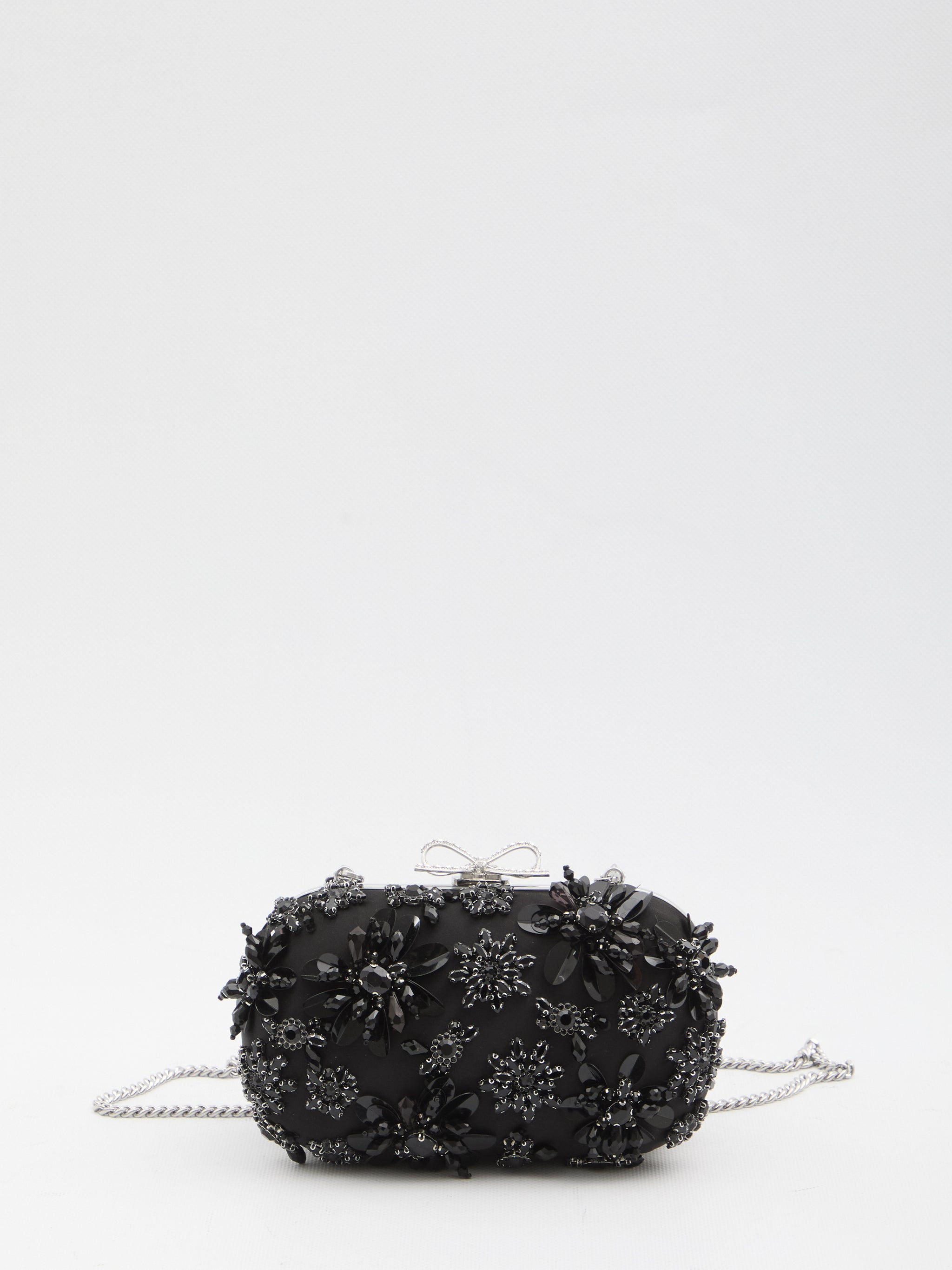 floral crystal clutch bag