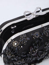 SELF PORTRAIT OS floral crystal clutch bag