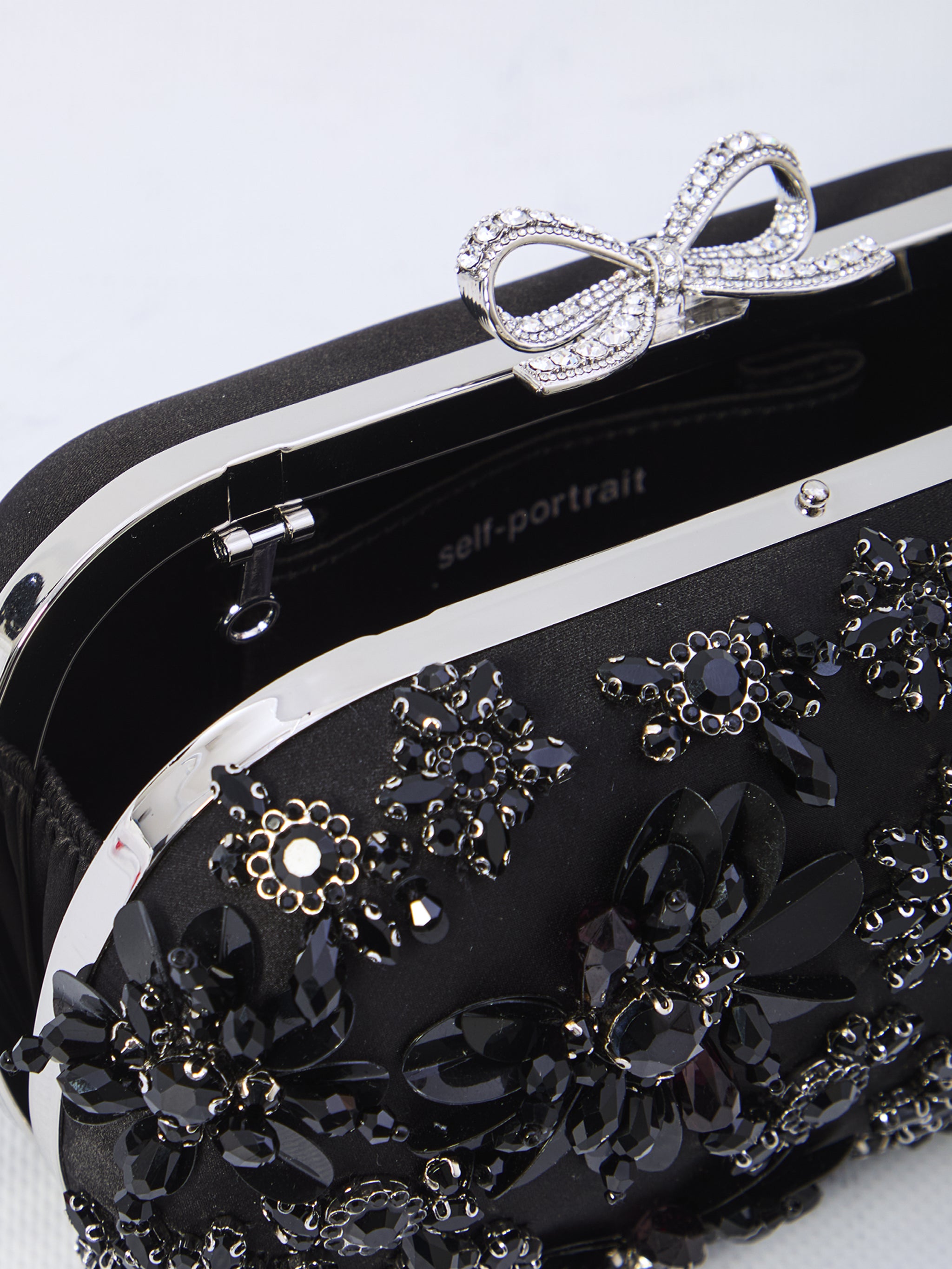 floral crystal clutch bag
