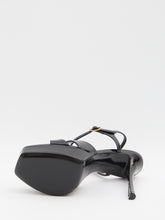 SAINT LAURENT 36½ black leather sandals 