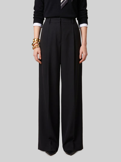 light stretch canvas pants in black