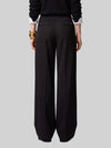 light stretch canvas pants in black