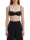 balconette bra in satin and lace