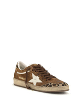GOLDEN GOOSE 36 ballstar sneakers with leopard-print pony insert