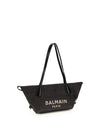 calfskin and raffia track shoulder bag