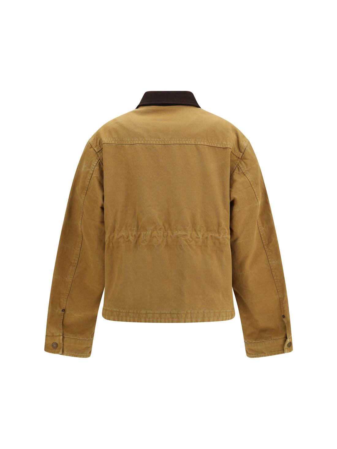 ACNE STUDIOS 38 canvas jacket with leather collar 