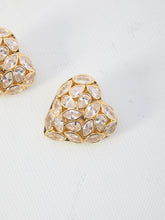 SELF PORTRAIT OS embellished heart earrings